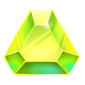 Illustration: The Triangle Plus Gem. Element Creation. Game Assets. Stock Illustration