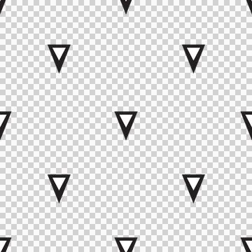 Illustration of triangle shape icon in black color Illustrazione stock