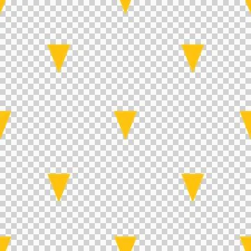 Illustration of triangle shape icon in yellow color Illustrazione stock