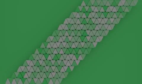 Illustration of triangular and diagonal patterns on green background 库存插图