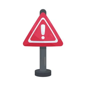 Illustration of triangular warning sign Stock Illustration
