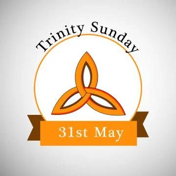 Illustration of Trinity Sunday Background 库存插图