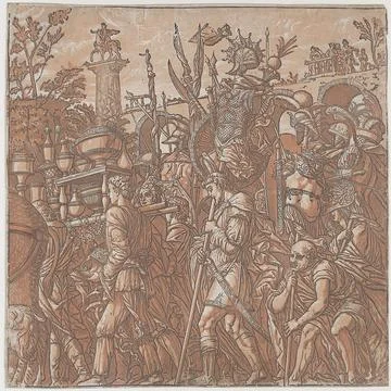 Illustration of The Triumph of Julius Caesar Stock Illustration