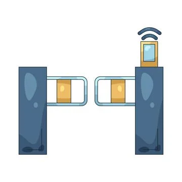 Illustration of Turnstile Stock Illustration