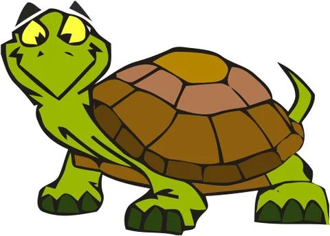 Illustration of a turtle isolated on a white background Illustrazione stock
