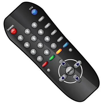 Illustration of TV Remote Control Illustrazione stock