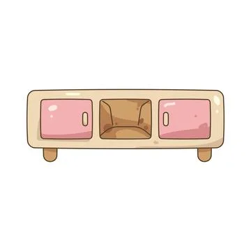 Illustration of TV stand Stock Illustration
