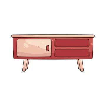 Illustration of TV stand Stock Illustration