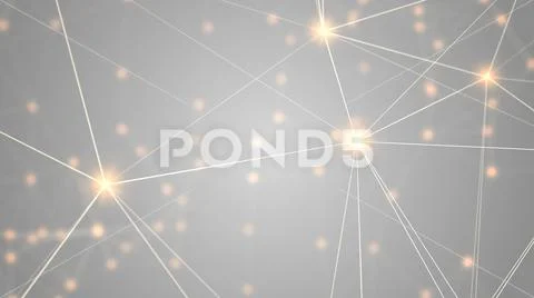Illustration with twinkling connected golden stars Stock Illustration