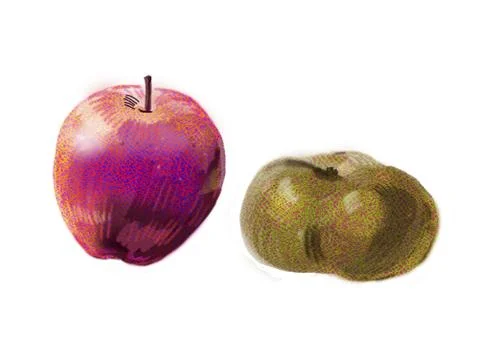 Illustration of two apples Stock Illustration
