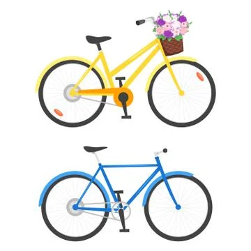 Illustration of two bicycles Stock Illustration