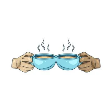 Illustration of Two coffee cup Stock Illustration