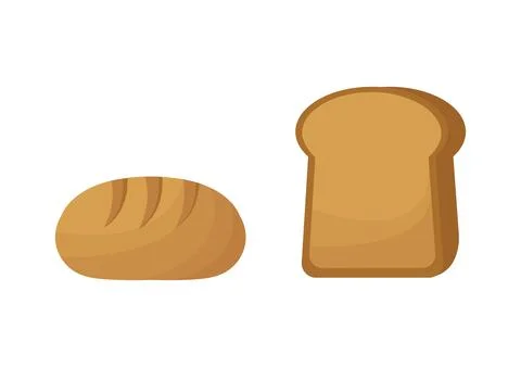Illustration of two different types of bread Stock Illustration