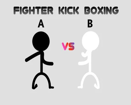 Illustration of two fighting characters Ilustração Stock