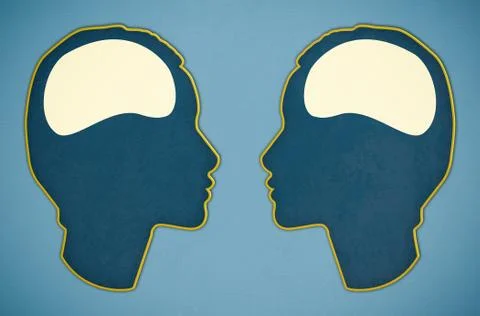 Illustration of two heads Stock Illustration