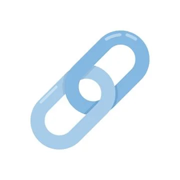 Illustration of two interconnected links representing digital connectivity 스톡 일러스트
