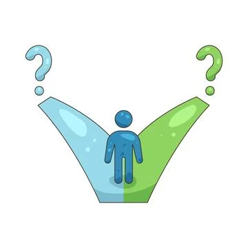 Illustration of Two path 스톡 일러스트