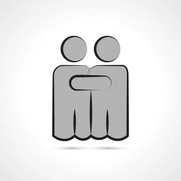 Illustration of two people hugging each other Stock Illustration