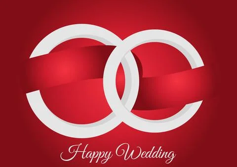 Illustration of two rings Stock Illustration