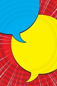 Illustration with two speech bubble. Template dialogue cloud for design Stock-Illustration