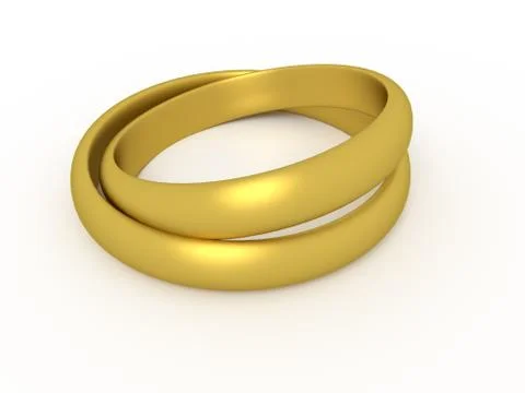 Illustration of two wedding rings Ilustração Stock