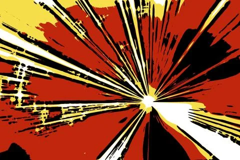 An illustration of a typical comic explosion Stock Illustration