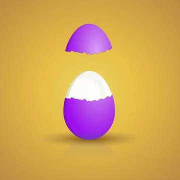 Illustration of a typical cooked white egg Foto stock