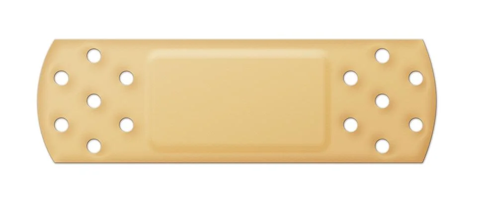 An illustration of a typical plaster with clipping path Stock Illustration