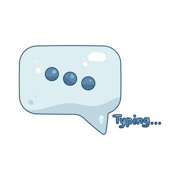 Illustration of typing indicator イラスト素材