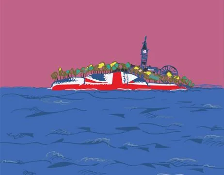 Illustration Of The UK Illustrazione stock