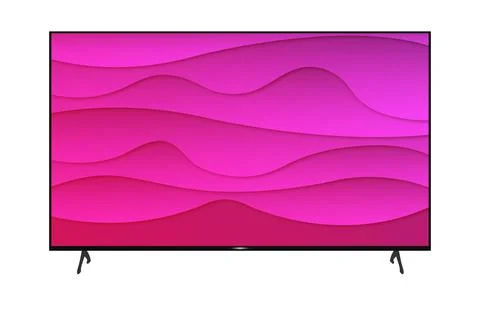 An illustration of ultra high definition monitor isolated on a white backgrou Stock Illustration