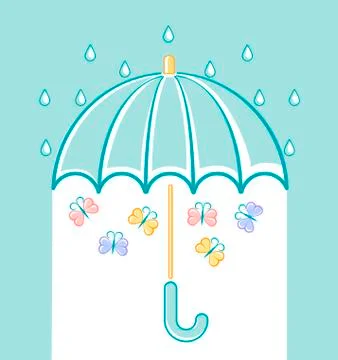 Illustration of an umbrella Stock Illustration