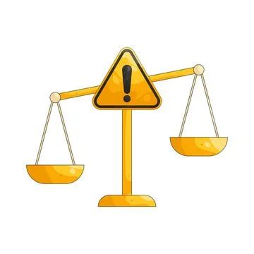 Illustration of unbalanced scale Stock Illustration