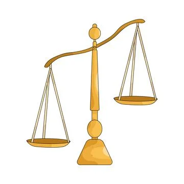 Illustration of Unbalanced scales Stock Illustration