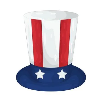 Illustration of Uncle Sam hat Stock Illustration