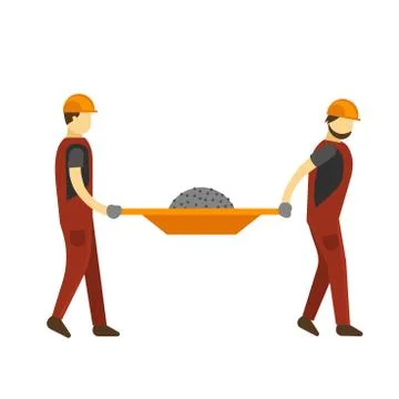 Illustration of under construction vector people Illustrazione stock