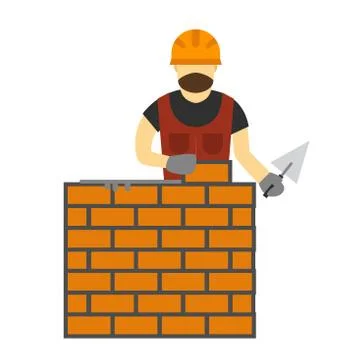 Illustration of under construction vector people Illustrazione stock