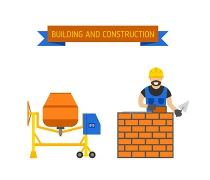 Illustration of under construction vector people Stock Illustration