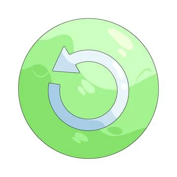 Illustration of undo button Stock Illustration