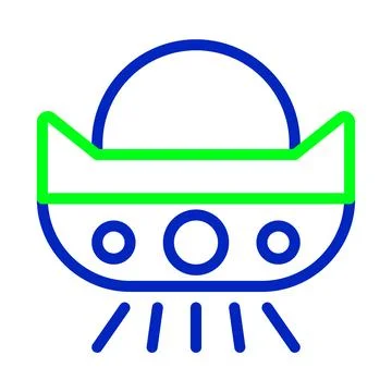 Illustration of an unidentified flying object Stock Illustration