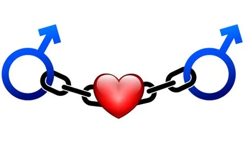 Illustration for union between two men Stock Illustration