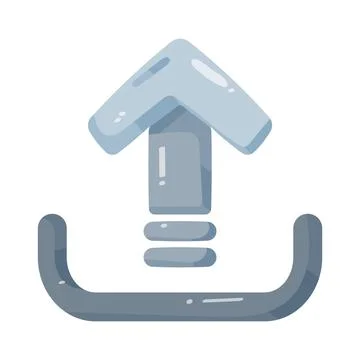 Illustration of upload arrow Illustrazione stock