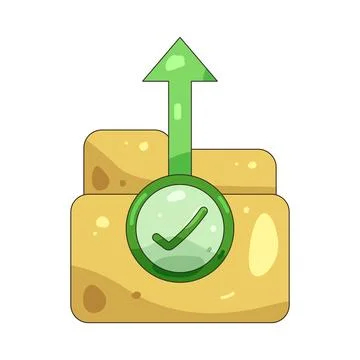 Illustration of Upload complete 스톡 일러스트
