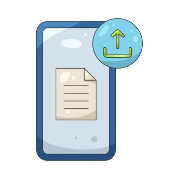 Illustration of Upload file Stock Illustration
