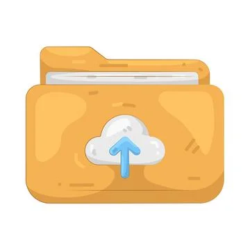 Illustration of Upload Folder Stock Illustration