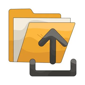 Illustration of upload folder Stock Illustration