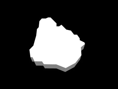 A illustration of the uruguay map Stock Illustration