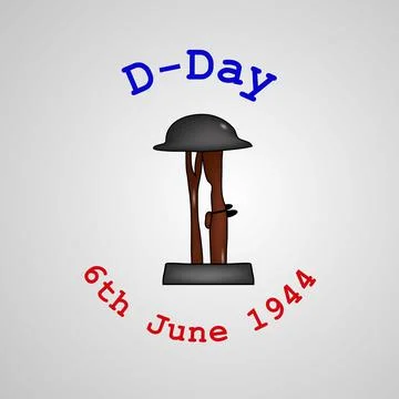 Illustration of U.S.A D-Day background Stock Illustration