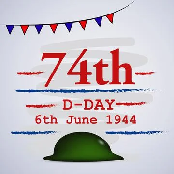 Illustration of U.S.A D-Day background Stock-Illustration