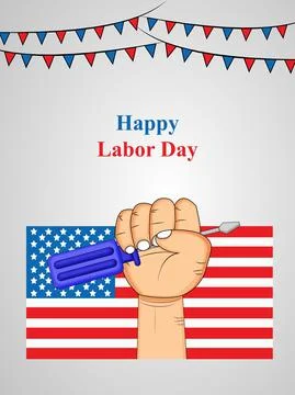 Illustration of USA Labor Day background Stock Illustration